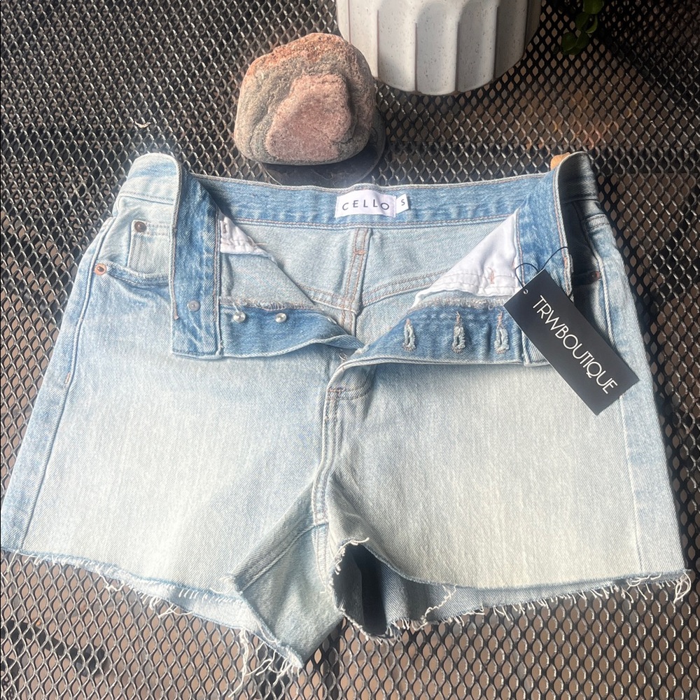 Cello Faded Blue Jean Blaire Shorts